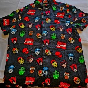 Marvel button up shirt